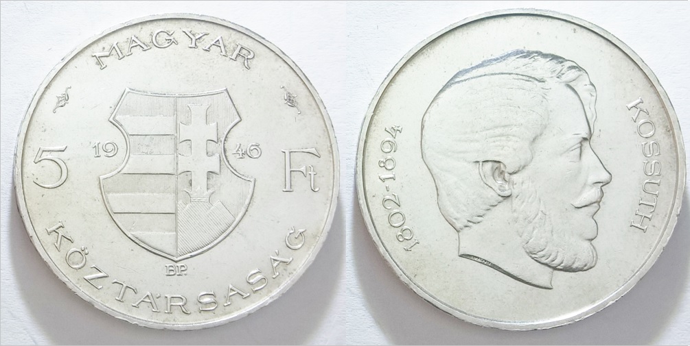 1946 Kossuth 5 forint ezüst pénz